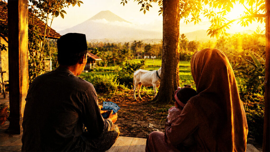 Seorang ayah sedang mempertimbangkan qurban atau aqiqah saat dana terbatas